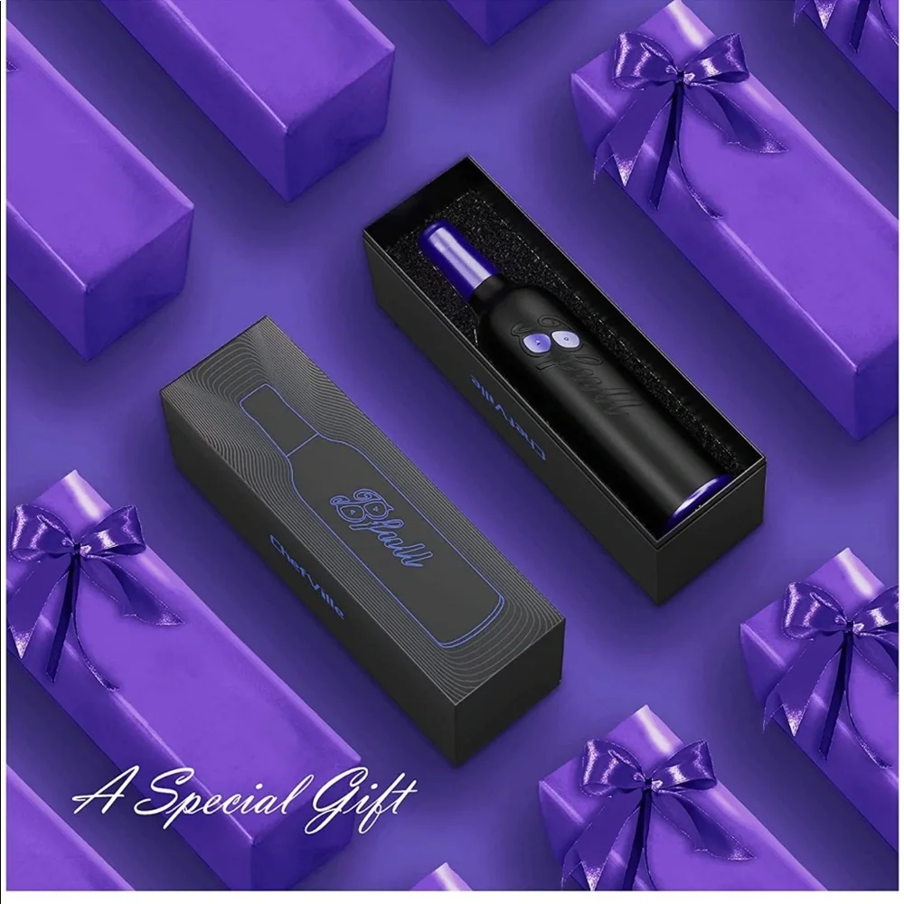 NEW! Unique Electric Wine Bottle Opener USB Rechargeable Foil Cutter Aerator